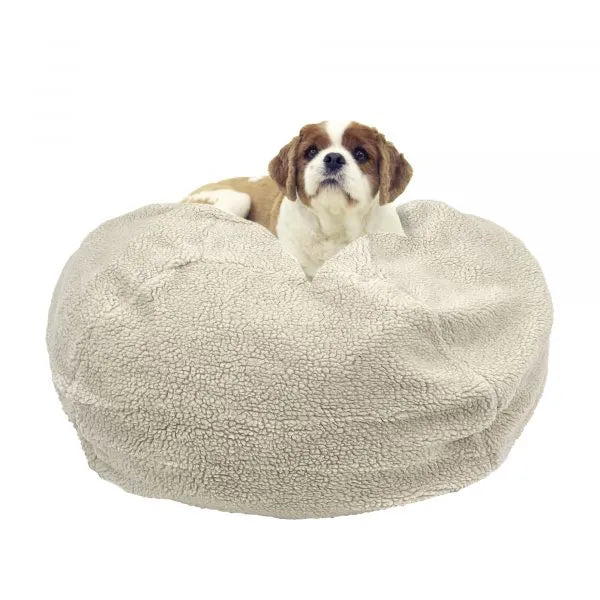 Carolina Pet - Sherpa Puff Ball Pillow Bed for Dog and Cats