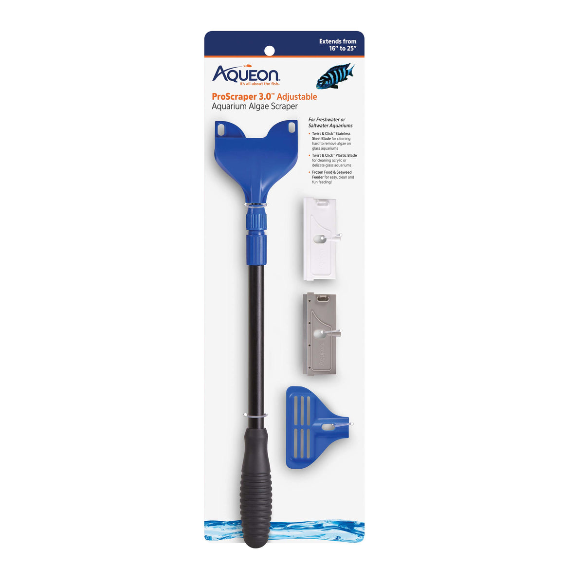 Aqueon - ProScraper 3.0 Adjustable Aquarium Algae Scraper