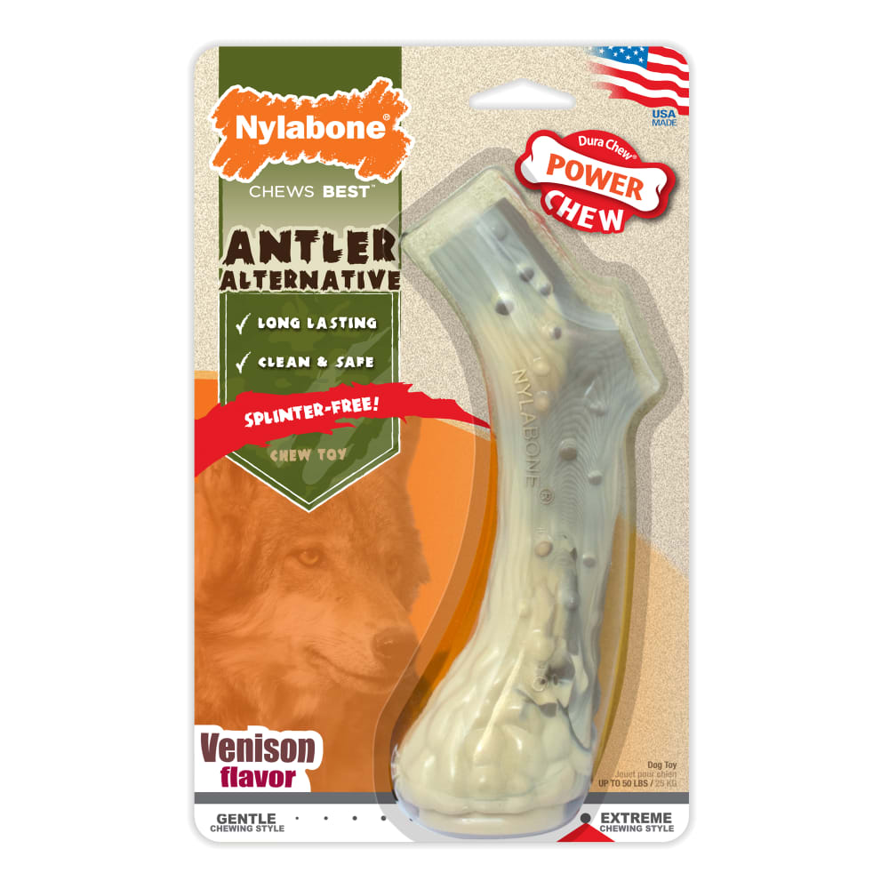 Nylabone - Dura Chew Antler Alternative Chew Toy Venison Flavor