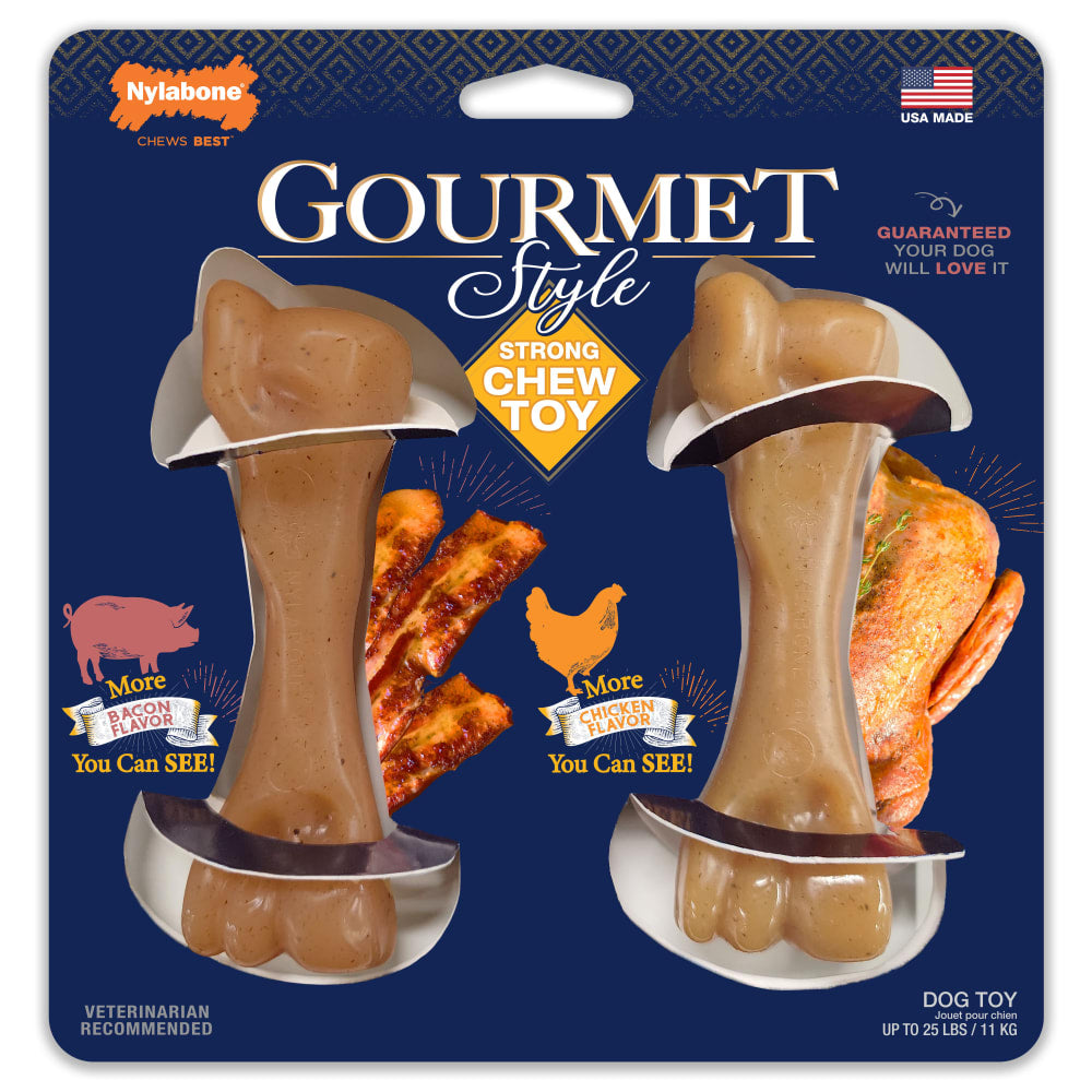 Nylabone - Gourmet Femur Bacon & Chicken Strong Chew Small