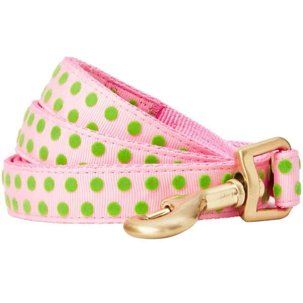 Blueberry Pet - Baby Pink | Soft Touch Dotted Velvet Dog Leash