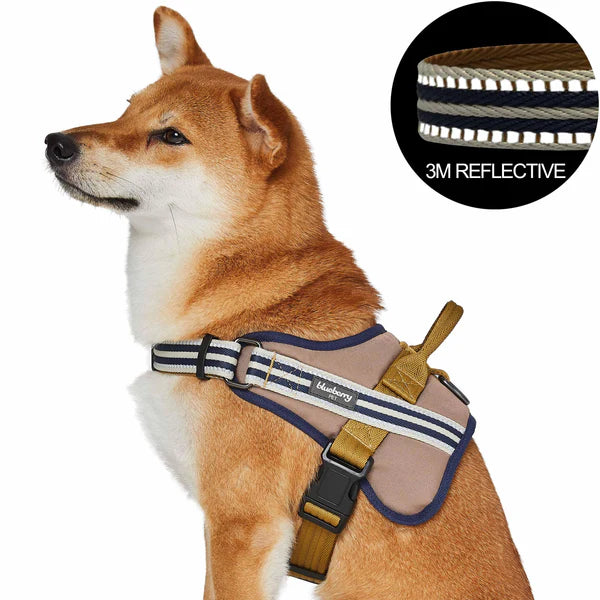 Blueberry Pet - Olive and Blue-gray | Service K-9, 3M Reflective Dog Harness