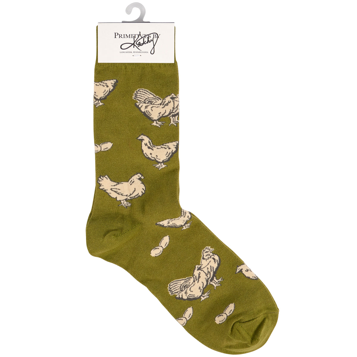 Primitives by Kathy - Socks Happy Chicken