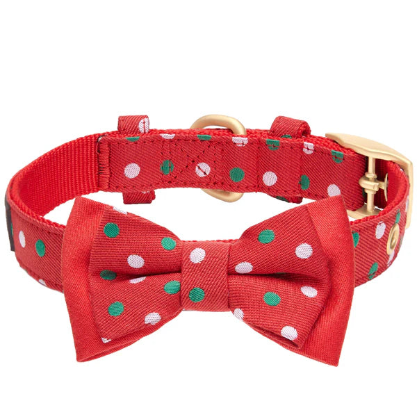 Blueberry Pet - Polka Dot | Luxurious Christmas Festival Dog Collar