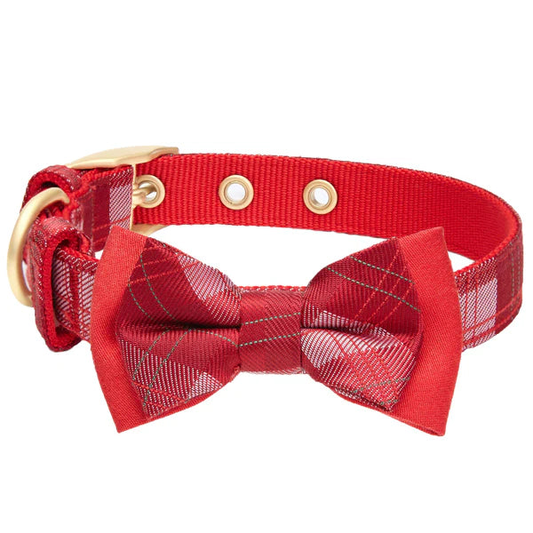 Blueberry Pet - Red Plaid | Luxurious Christmas Festival Dog Collar