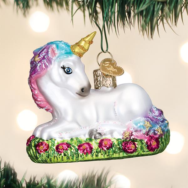 Old World Christmas - Baby Unicorn Ornament