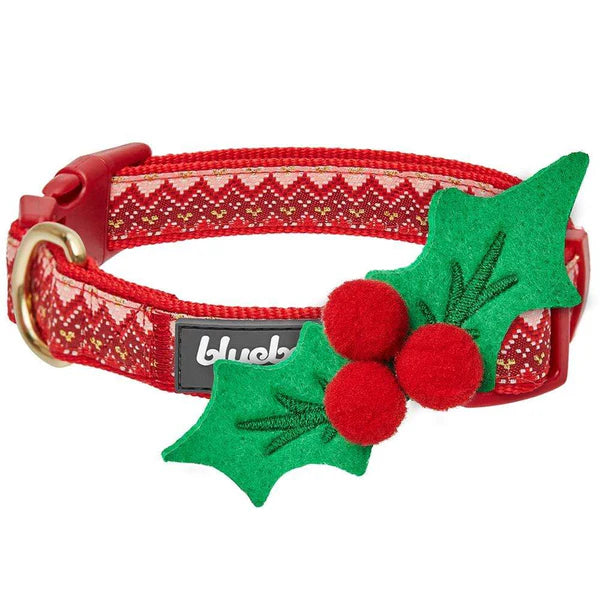Blueberry Pet - Holly | Christmas Dog Collar