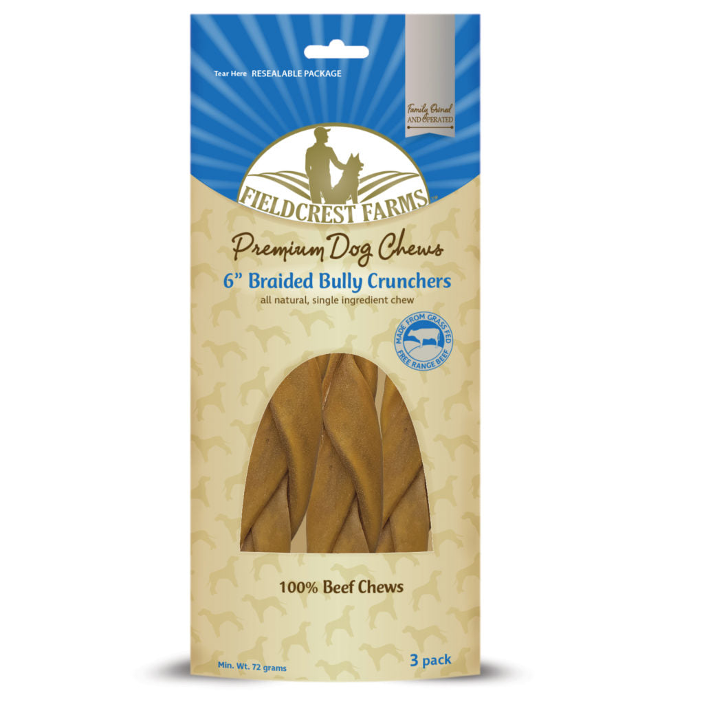 Fieldcrest Farms - Bully Crunchers 6" Braided - 3pk