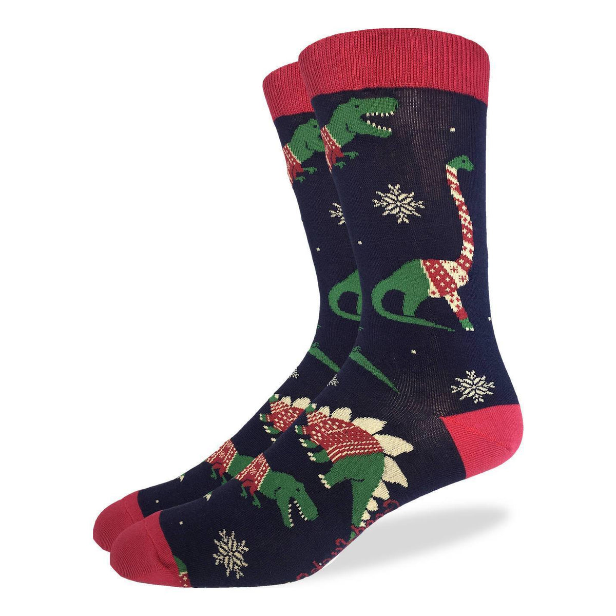 Good Luck Sock - Christmas Sweater Dinosaur Men's