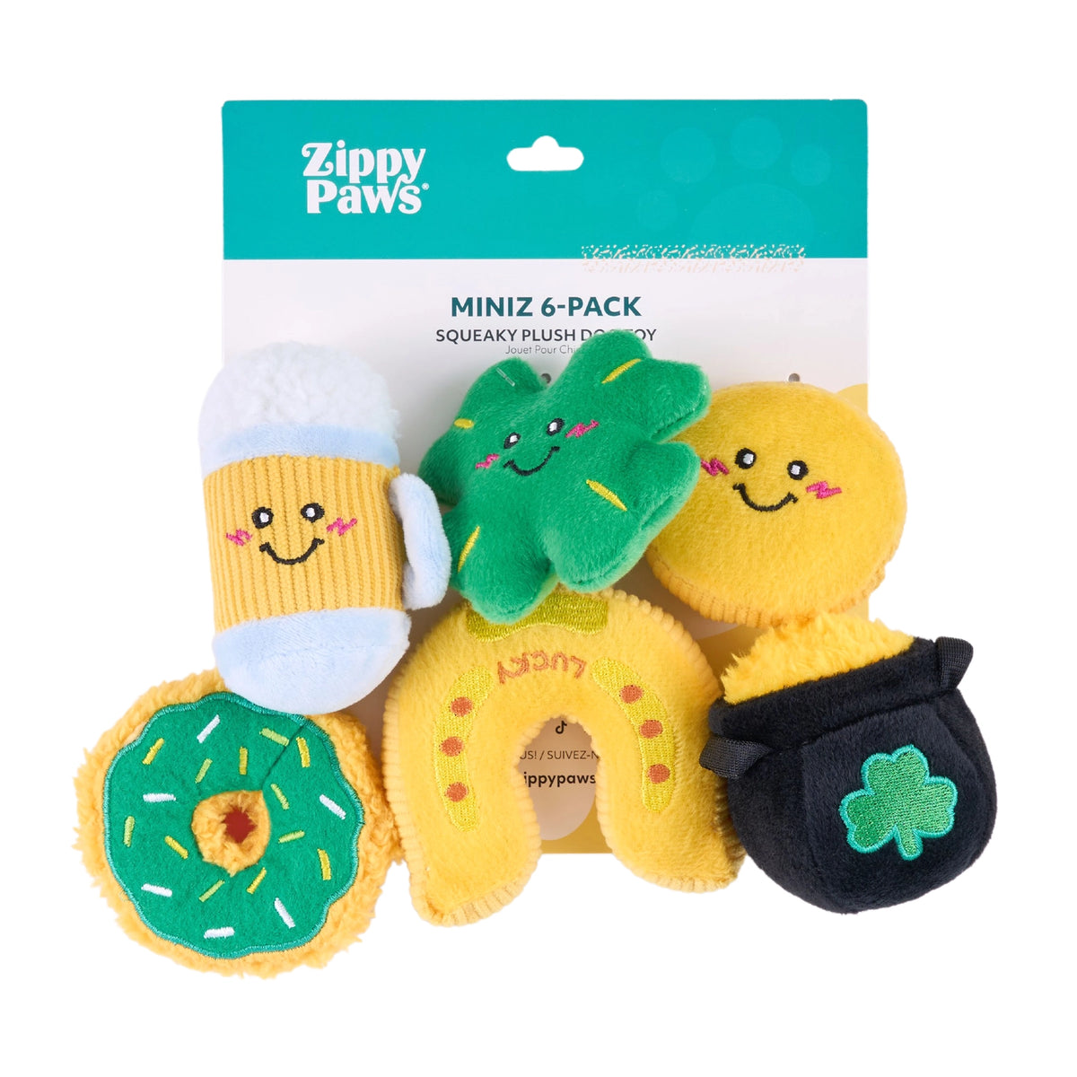ZippyPaws - Miniz-Lucky Charms St. Patrick