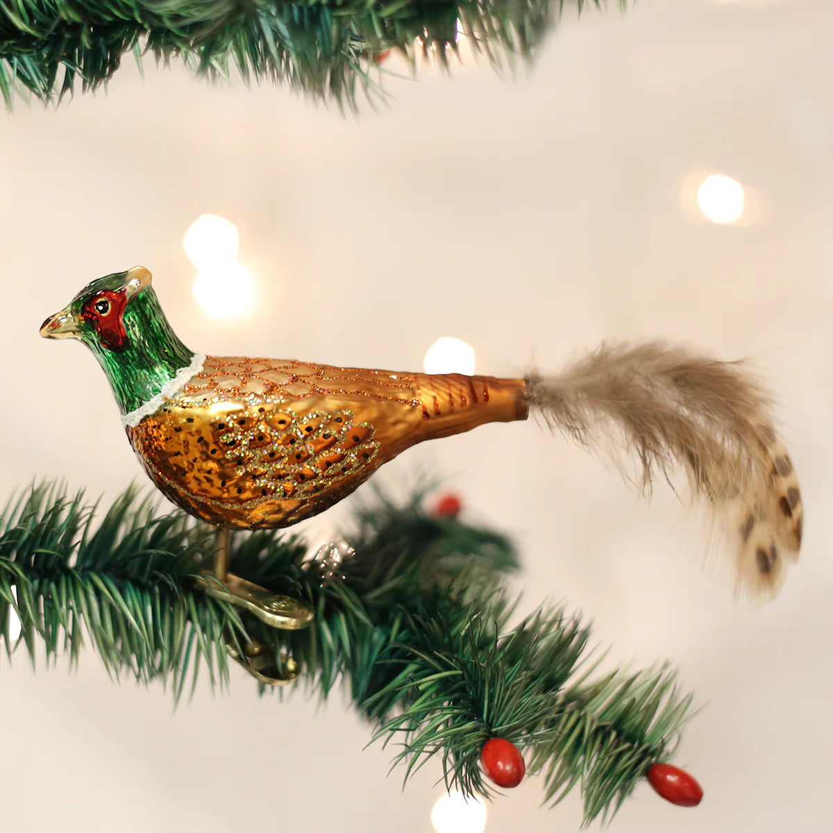 Old World Christmas - Pheasant Clip-On Ornament