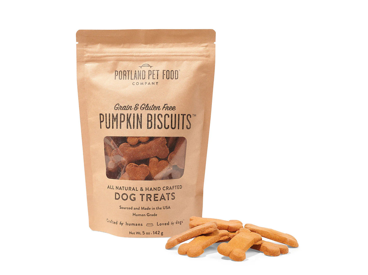 Portland Pet Food - Pumpkin Biscuits Dog Treats - Grain & Gluten Free