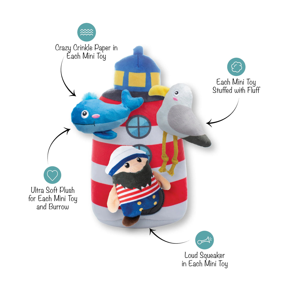 Petshop by Fringe Studio - Dog Toy Ships Ahoy Hide & Seek