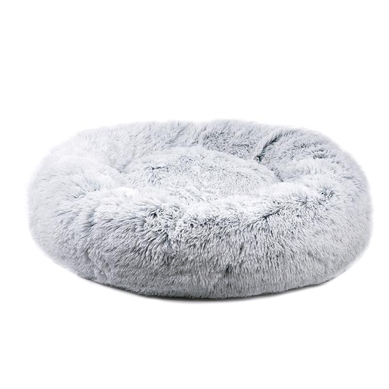 Mr. Peanut's - Ortho Plush Pet Bed Two Tone White 23"