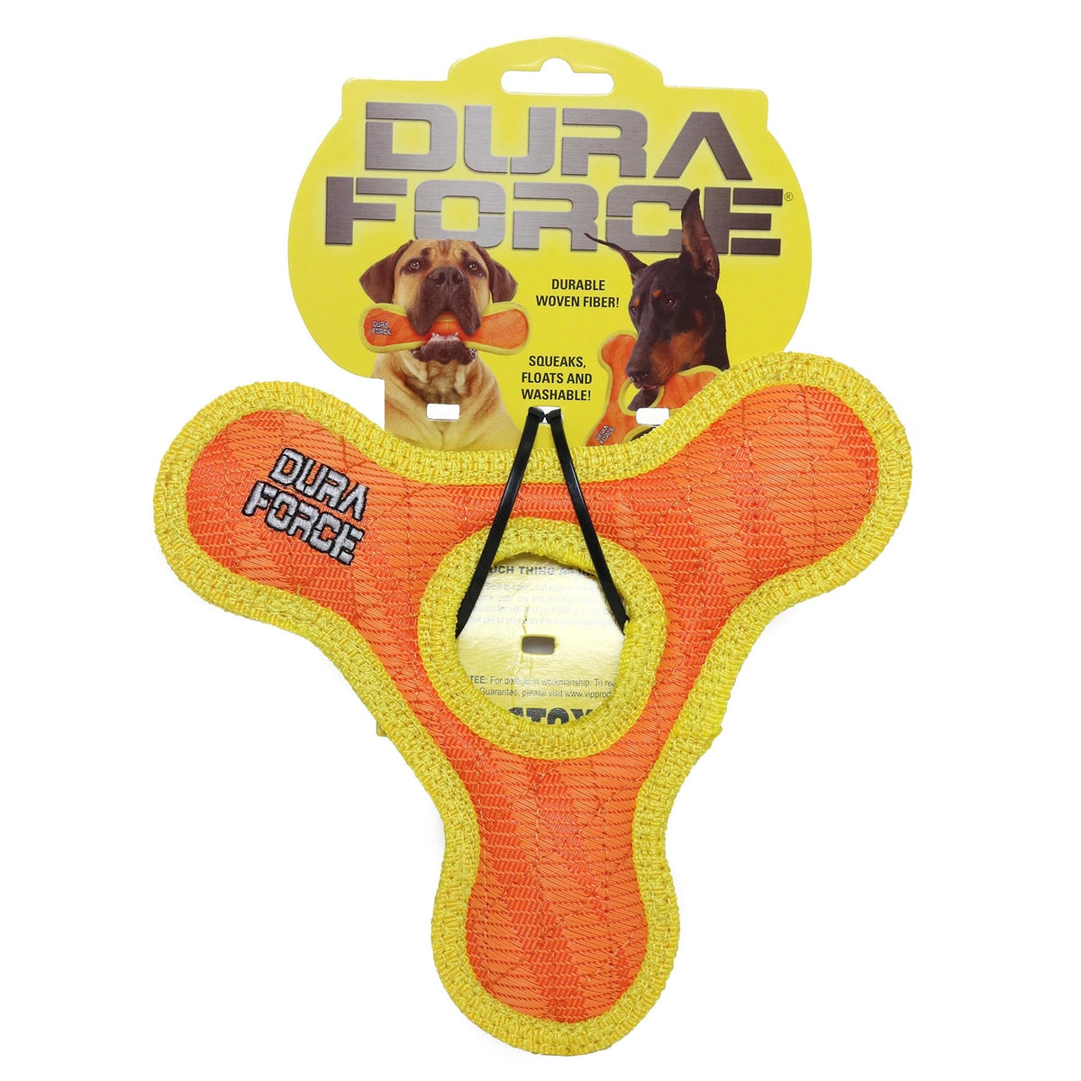 Tuffy Dog Toys - DuraForce JR Triangle Ring Durable Squeak Toy
