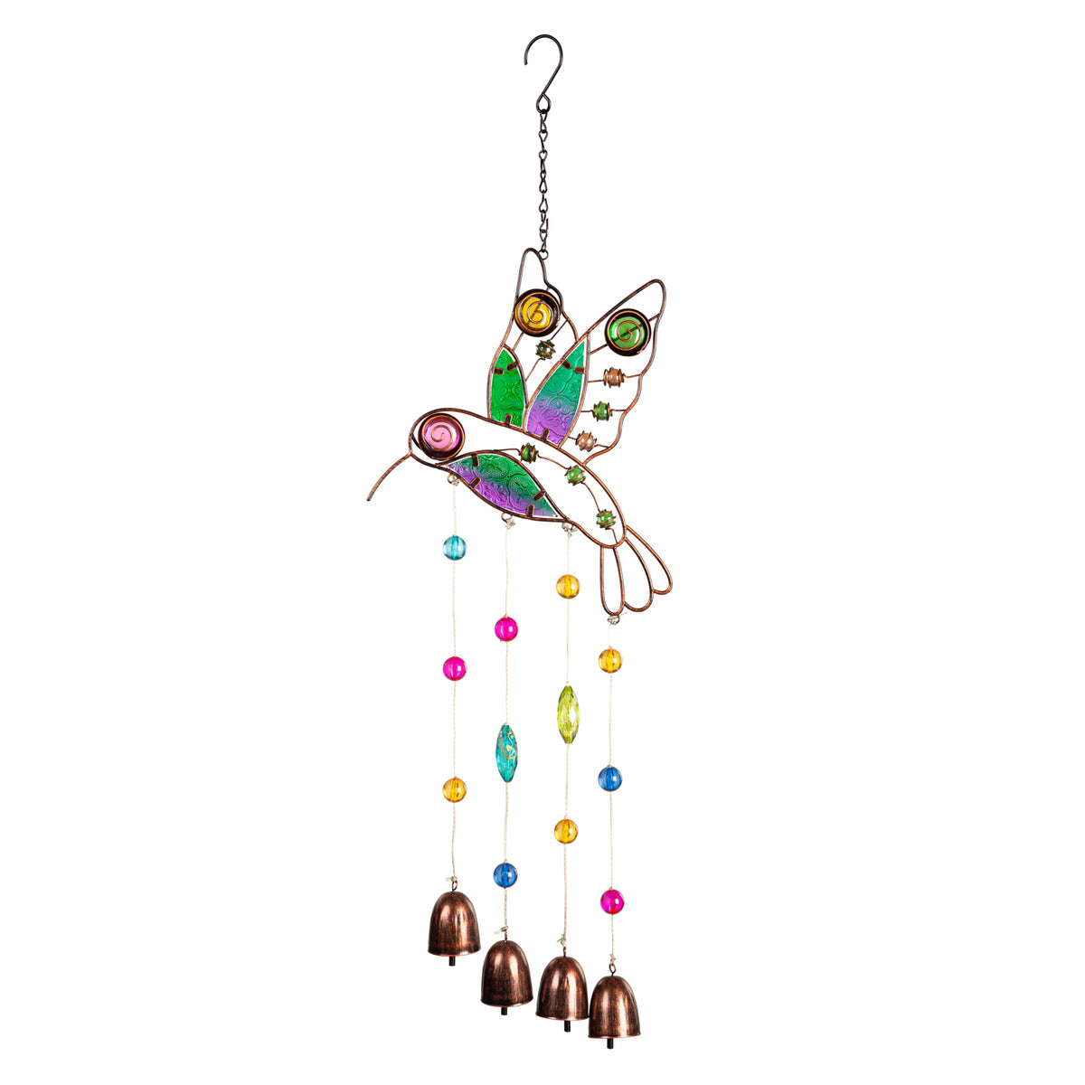 Evergreen Enterprises - Hanging Decor with Bells Hummingbird