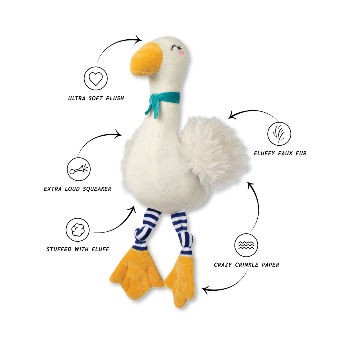 Petshop by Fringe Studio - Dog Toy Goose On The Loose