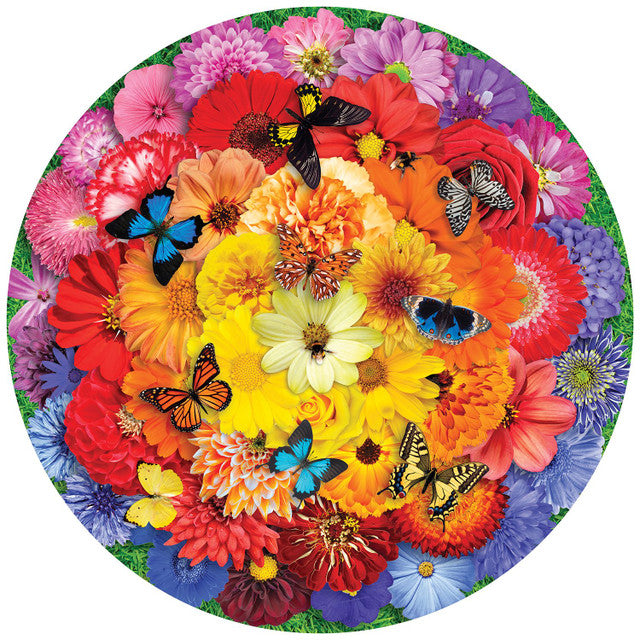 Allied Products-Springbok - Colorful Blooms Round Puzzle