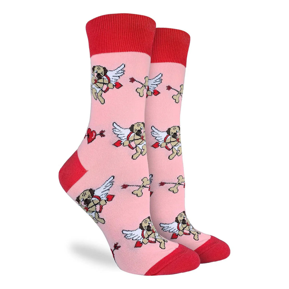 Good Luck Sock - Cupid Pugs Valentine's Day