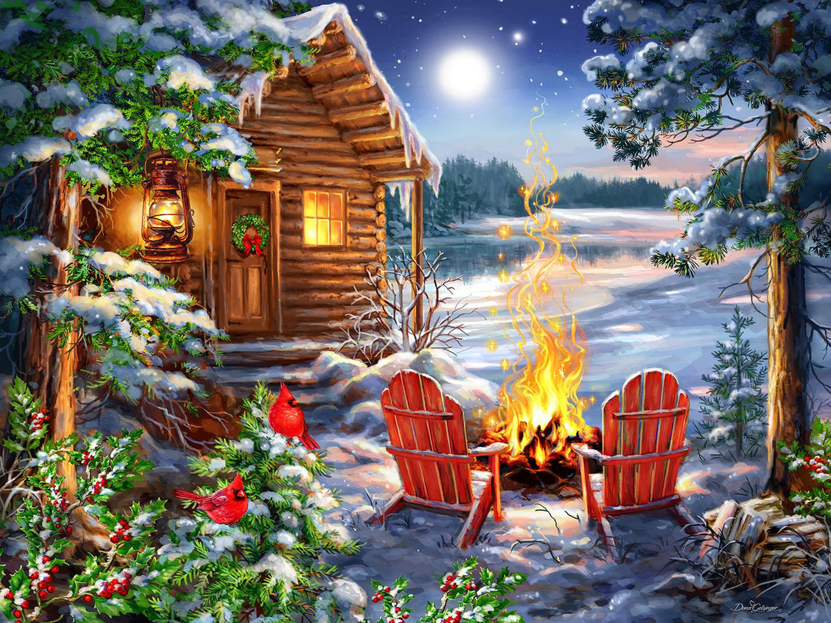 Allied Products-Springbok - Christmas Cabin Puzzle