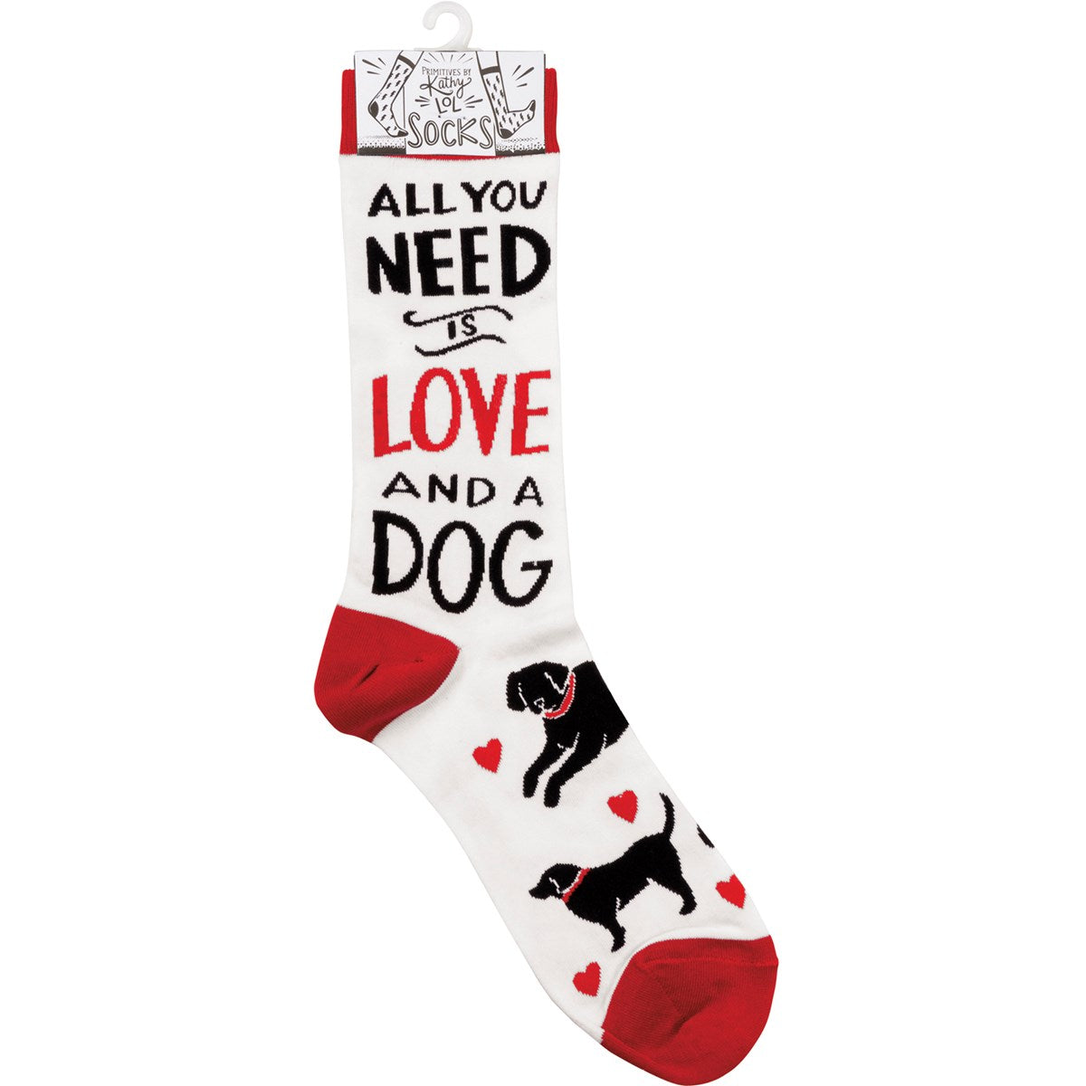 Primitives by Kathy - Socks All You Need Is Love & Dog