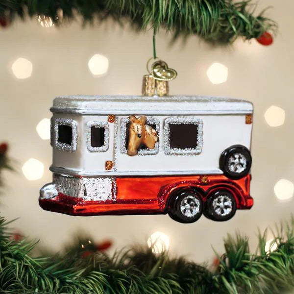 Old World Christmas - Horse Trailer Ornament