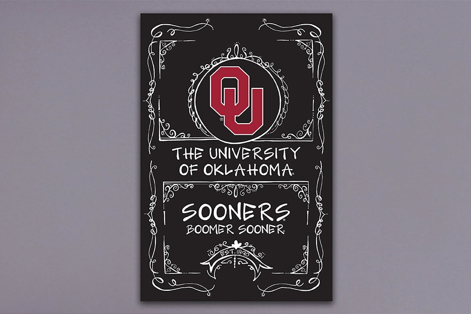 Magnolia Lane - Flag Collegiate Garden Flag OU Black