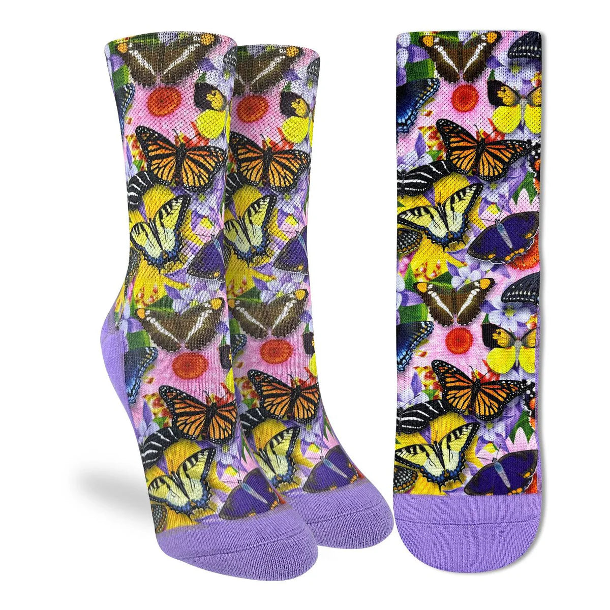 Good Luck Sock - Botanical Butterflies