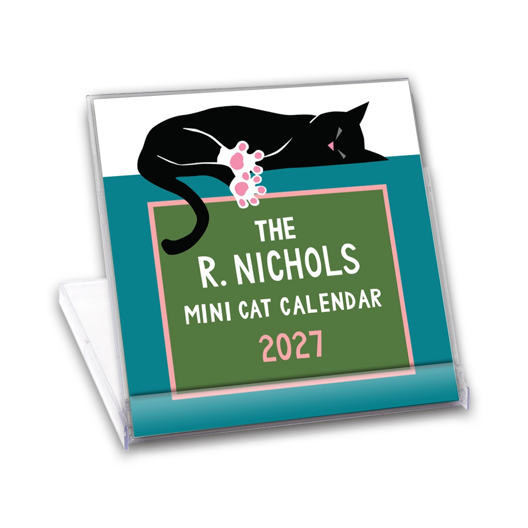R. Nichols - Cat Desk Calendar 2027 Mini