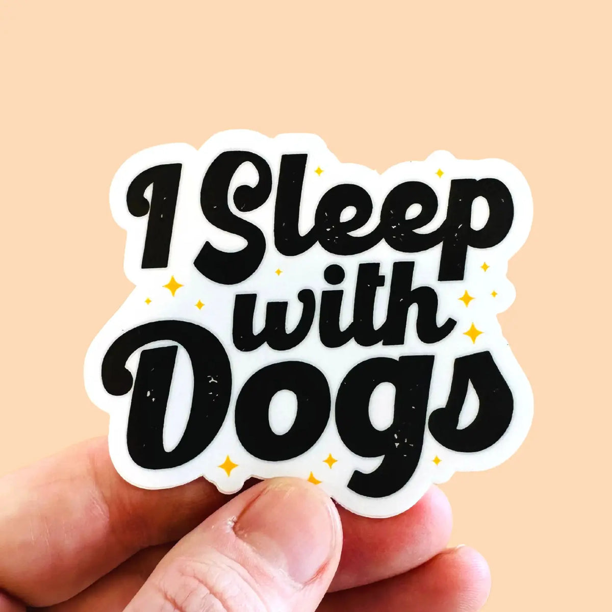 Bad Tags - I Sleep With Dogs Sticker