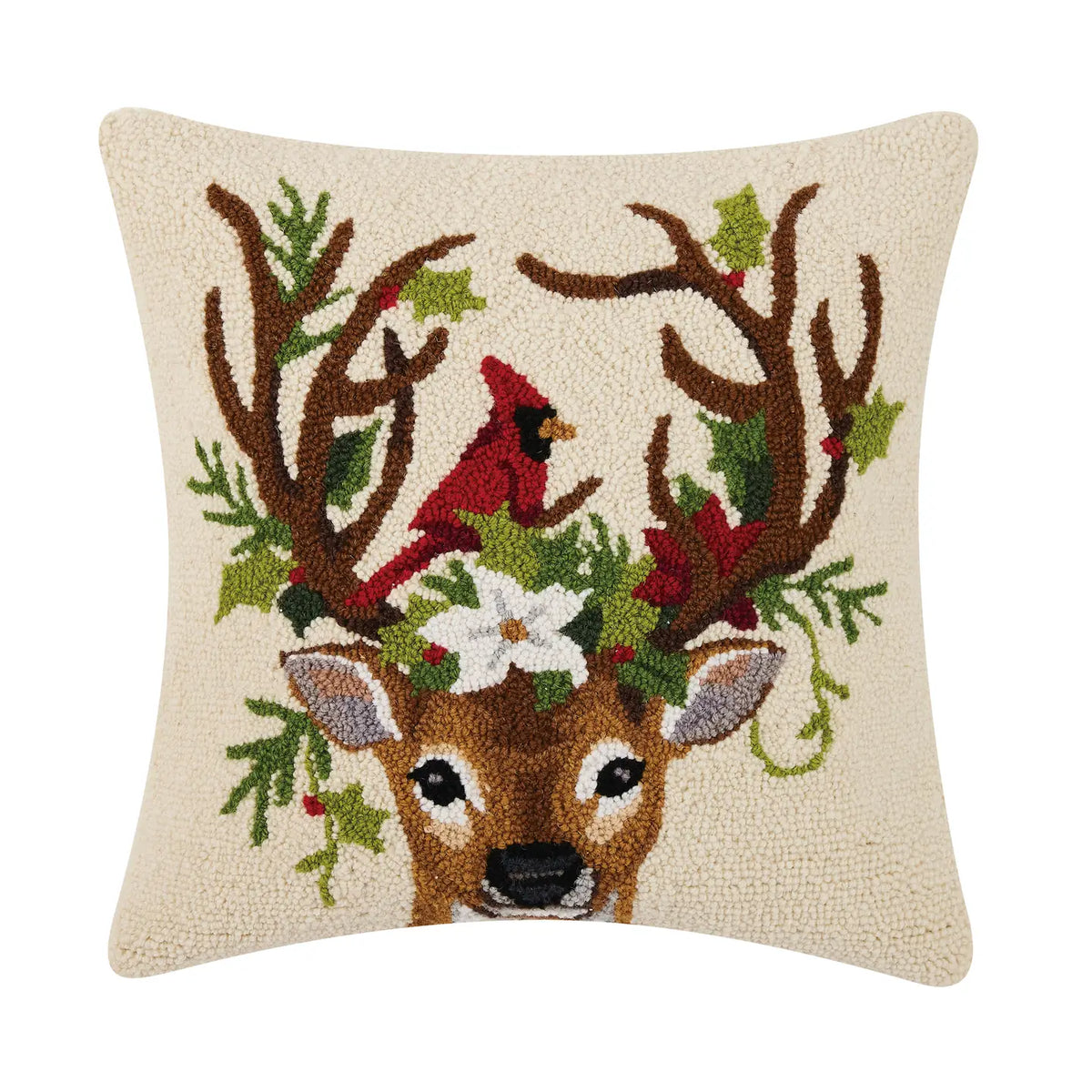 Peking Handicraft - Pillow Reindeer & Cardinal