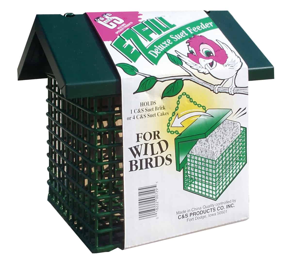 C & S Products Co - Suet Feeder w/ Roof EZ Fill