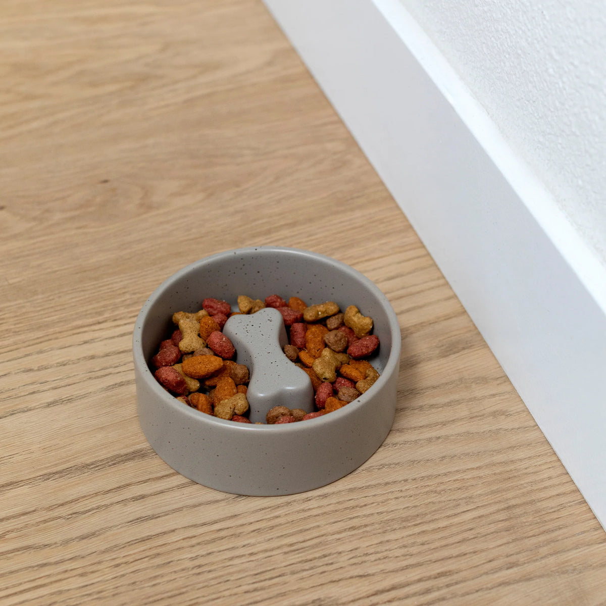 Petshop by Fringe Studio - Pet Bowl Speckled Bone Taupe Slow Feeder