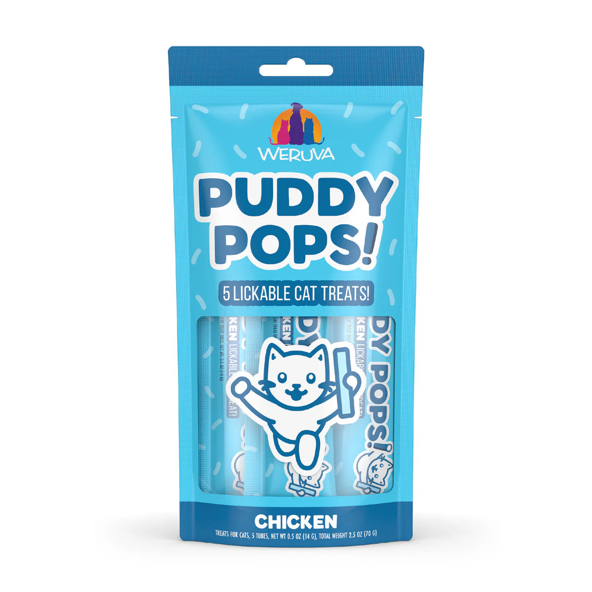 Weruva - Puddy Pops! Chicken Lickable Cat Treats 5 Pack