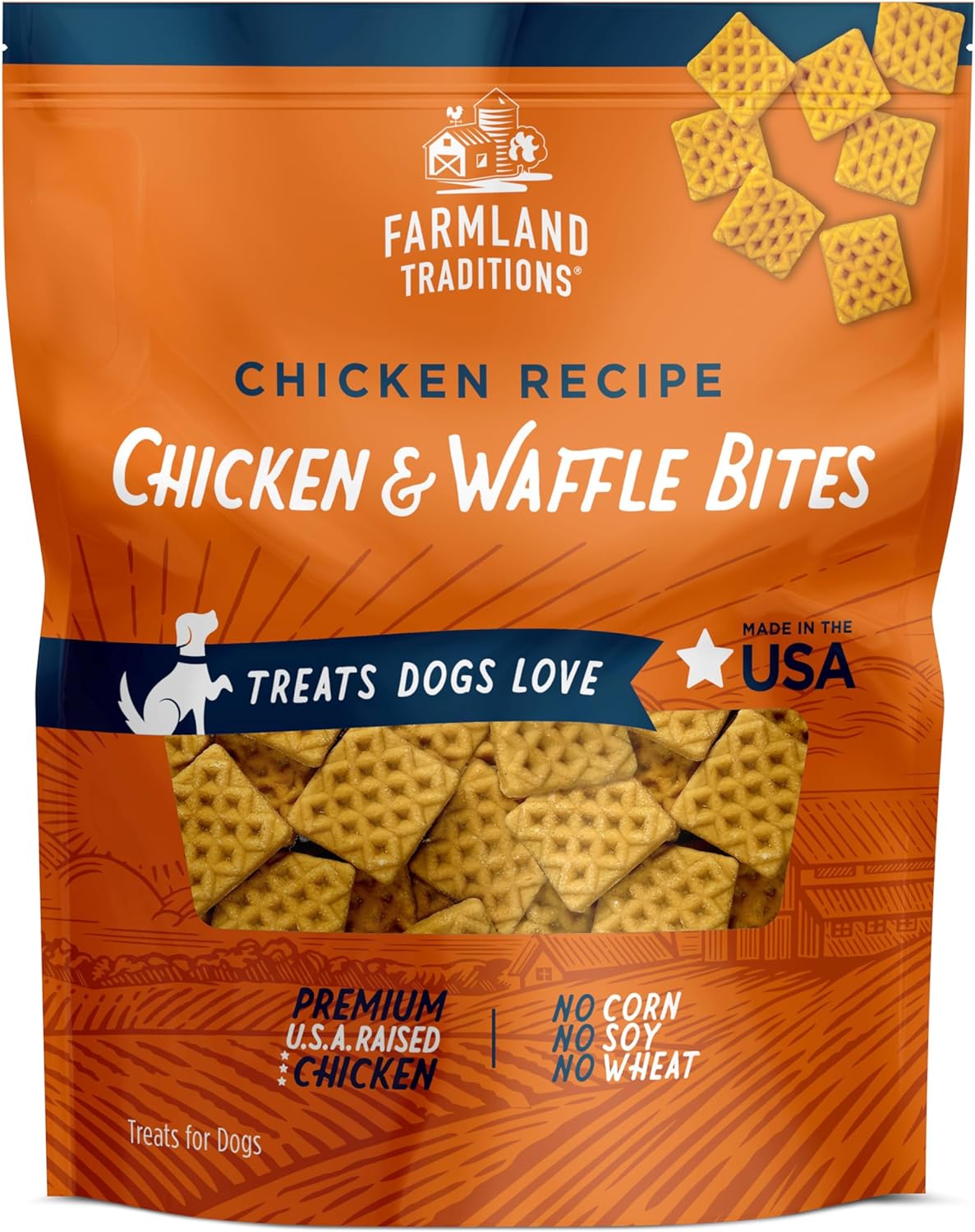 Chicken & Waffle Bites Dog Treats