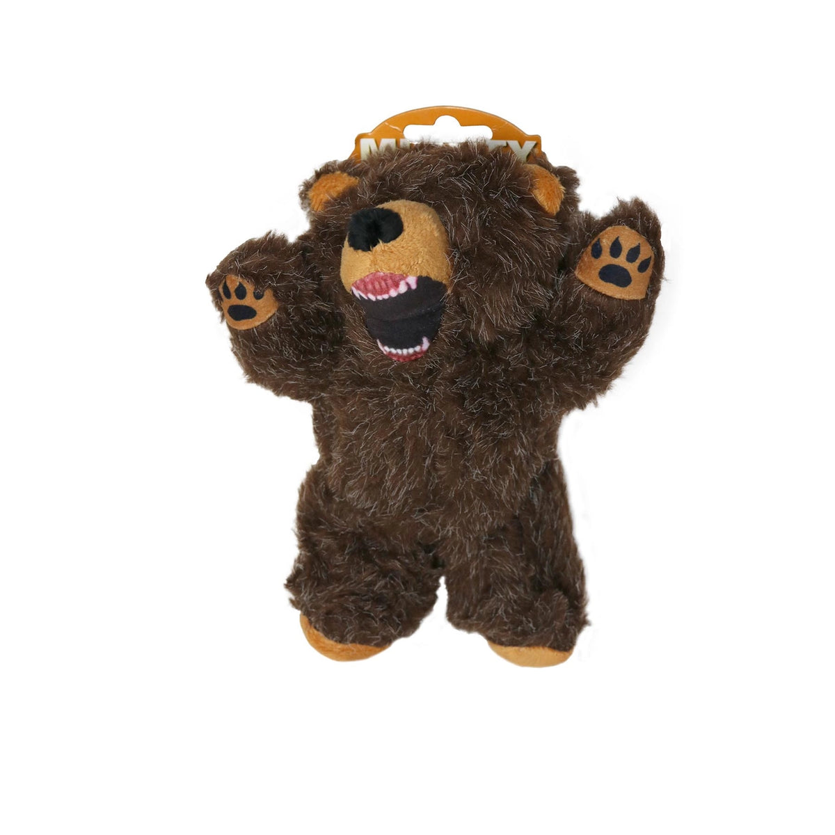 Tuffy Dog Toys - Mighty Junior Angry Animal Bear Plush Squeaky Dog Toy