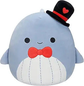 Squishmallows Peluche Samir la balena con cappello alla pescatora, 19 cm Squishmallows Peluche Samir la balena con cappello alla pescatora, 19 cm