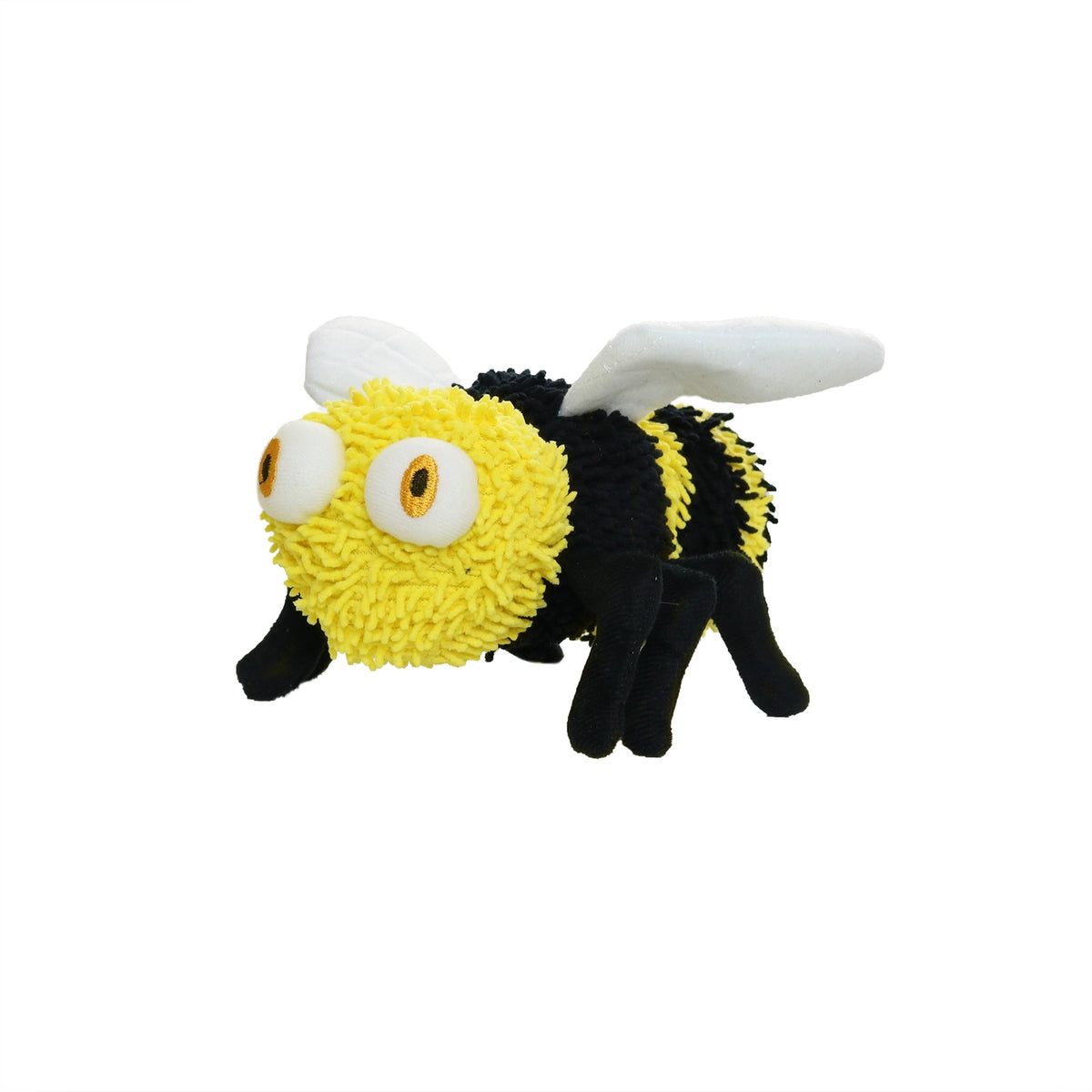 Tuffy Dog Toys - Mighty Microfiber Ball Medium Bee Squeaky Durable Toy