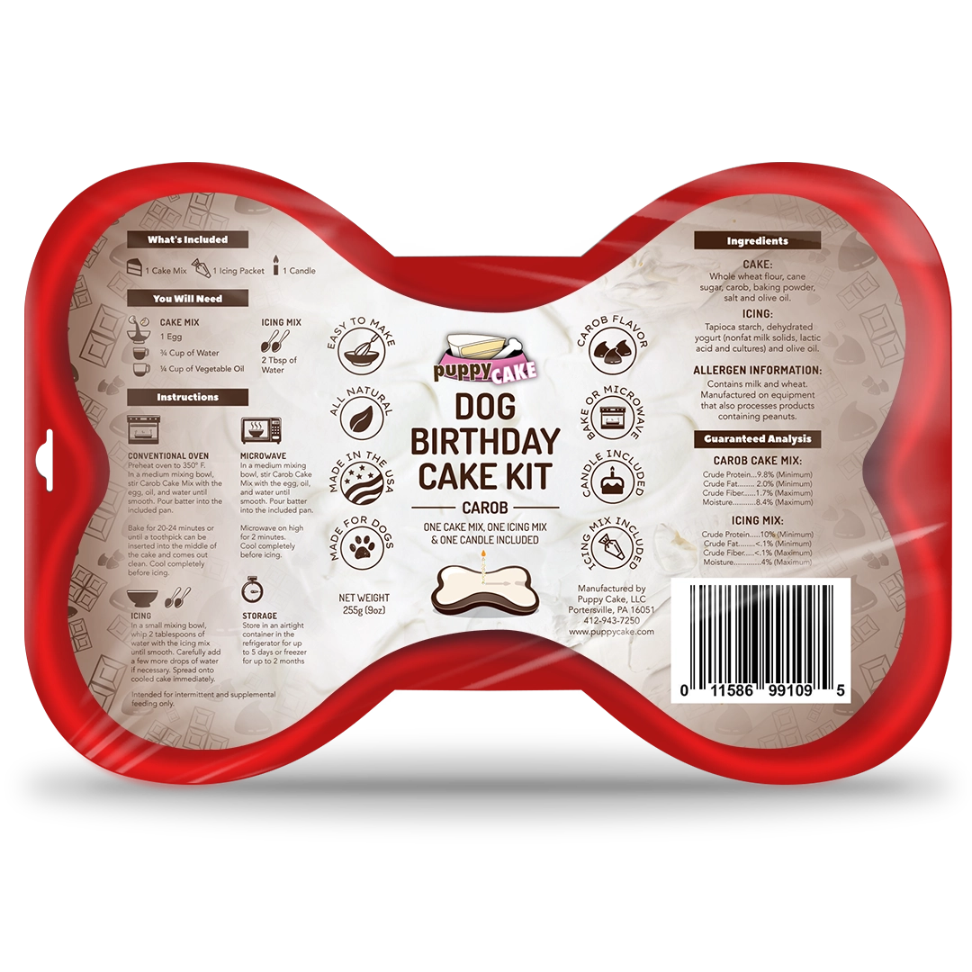 Puppy Cake - Birthday Cake Kit Carob