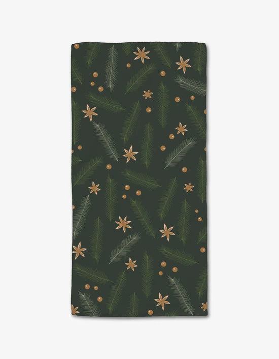 Geometry Bar Towel Gold and Pine