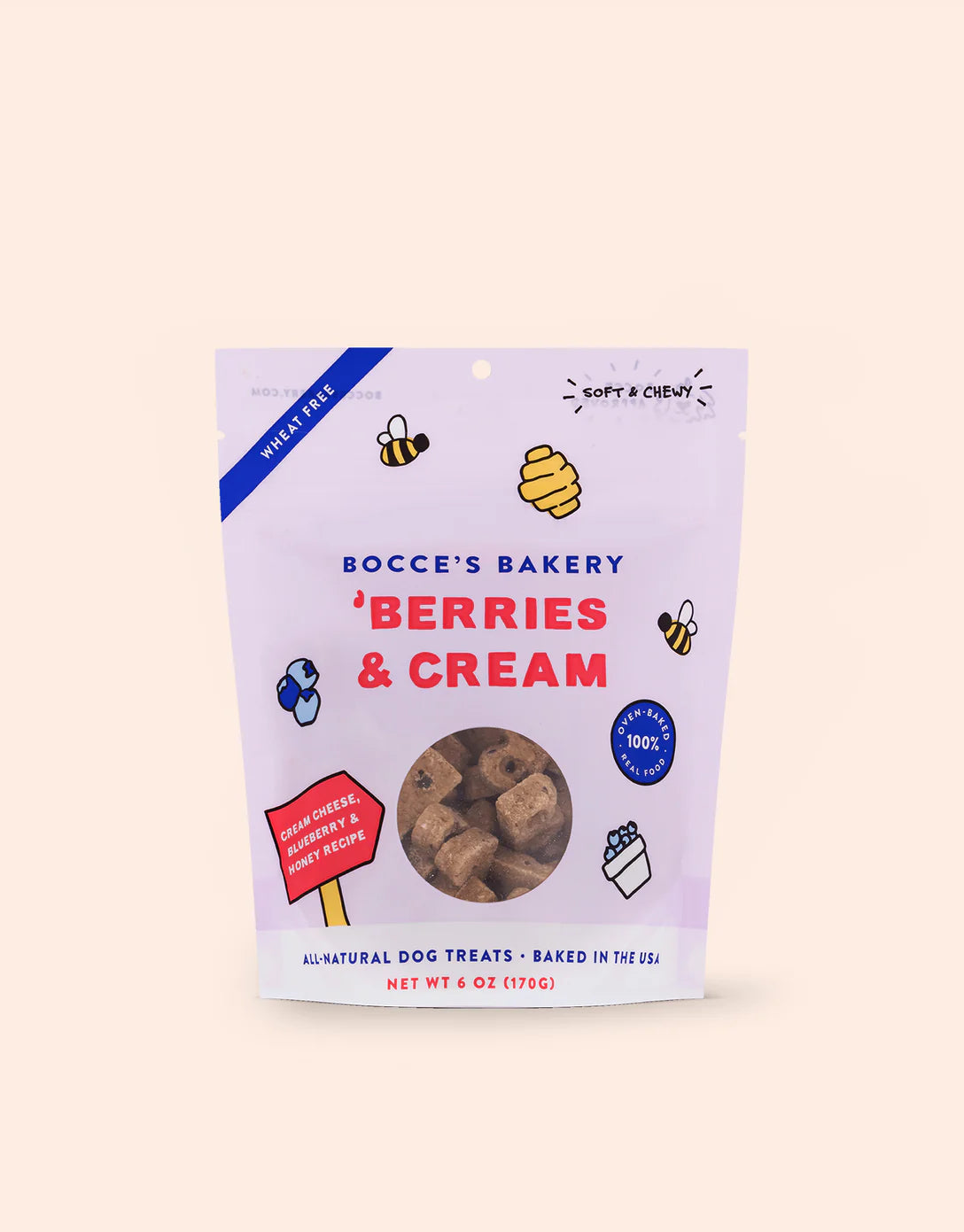 Bocce's Bakery - Berries & Cream Soft & Chewy Dog Treats