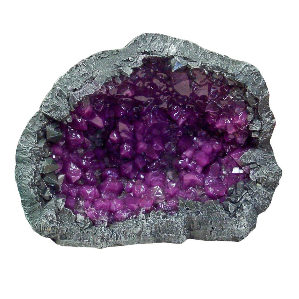 Blue Ribbon - Geode Stone Purple Ornament