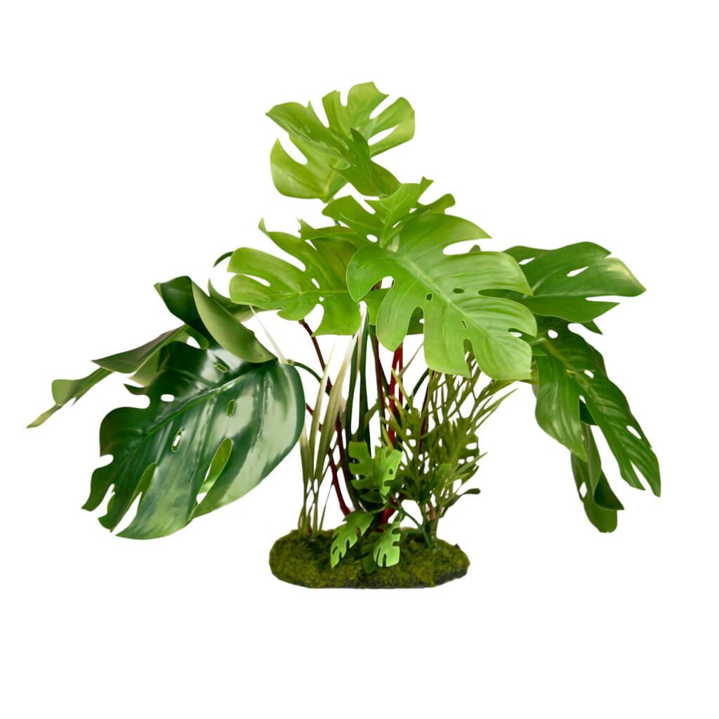 Blue Ribbon - Split Green Leaf Philodendron Ornament