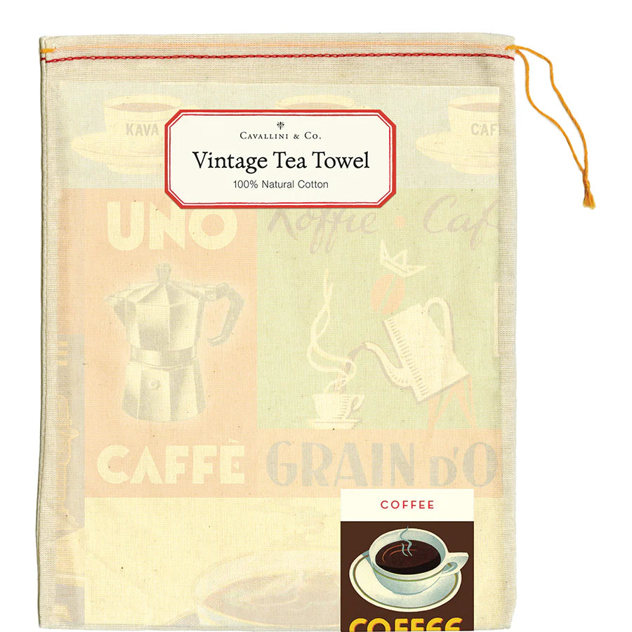 Cavallini Papers & Co - Tea Towel Coffee