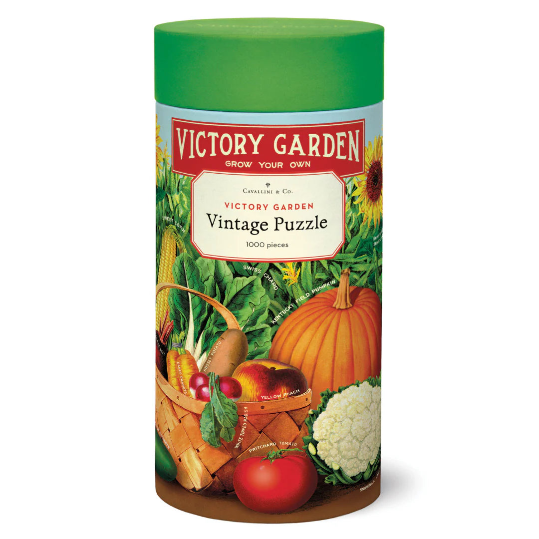 Cavallini Vintage Puzzle „Victory Garden“ – 1000 Teile, Fertig 50,8 X 71,1 Cm, Mit Musselinbeutel