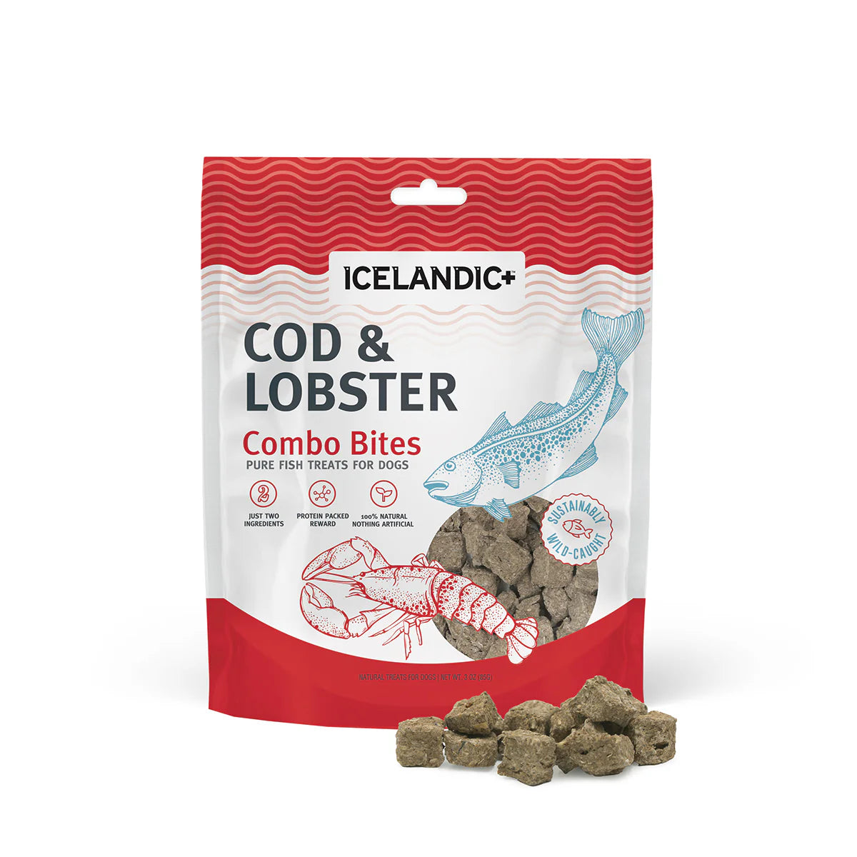 Icelandic+ Combo Bites Cod & Salmon Pure Fish Treats For Dogs