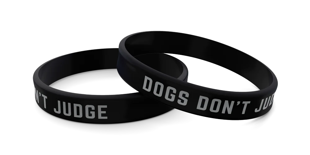 Wrist Band Dog's Don't Judge Silicone