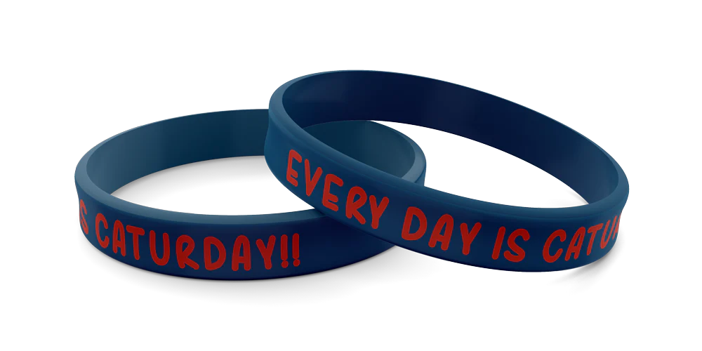 Wrist Band Every Day Is Caturday! Silicone