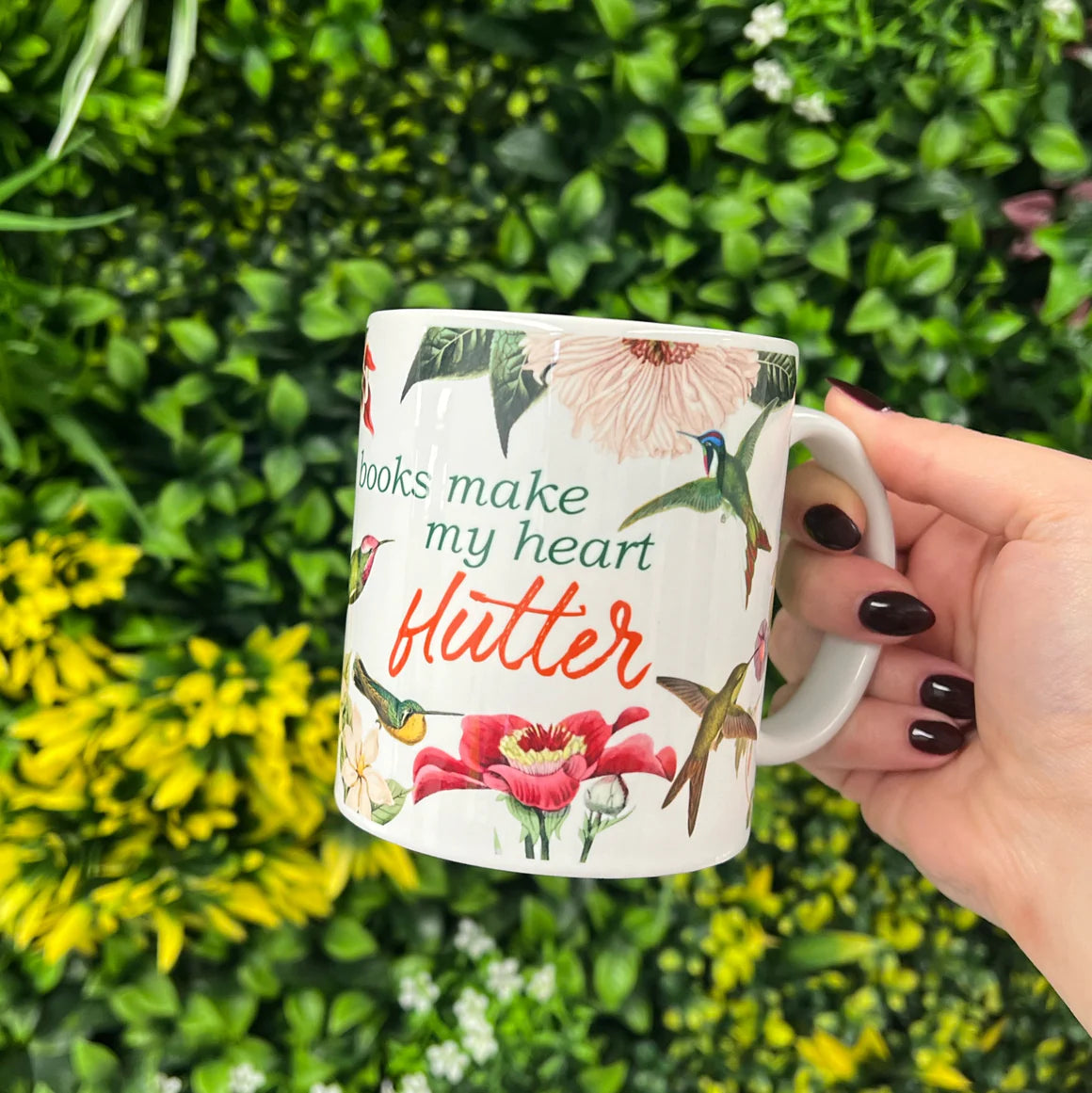 Fly Paper Products - Mug Books Make My Heart Flutter