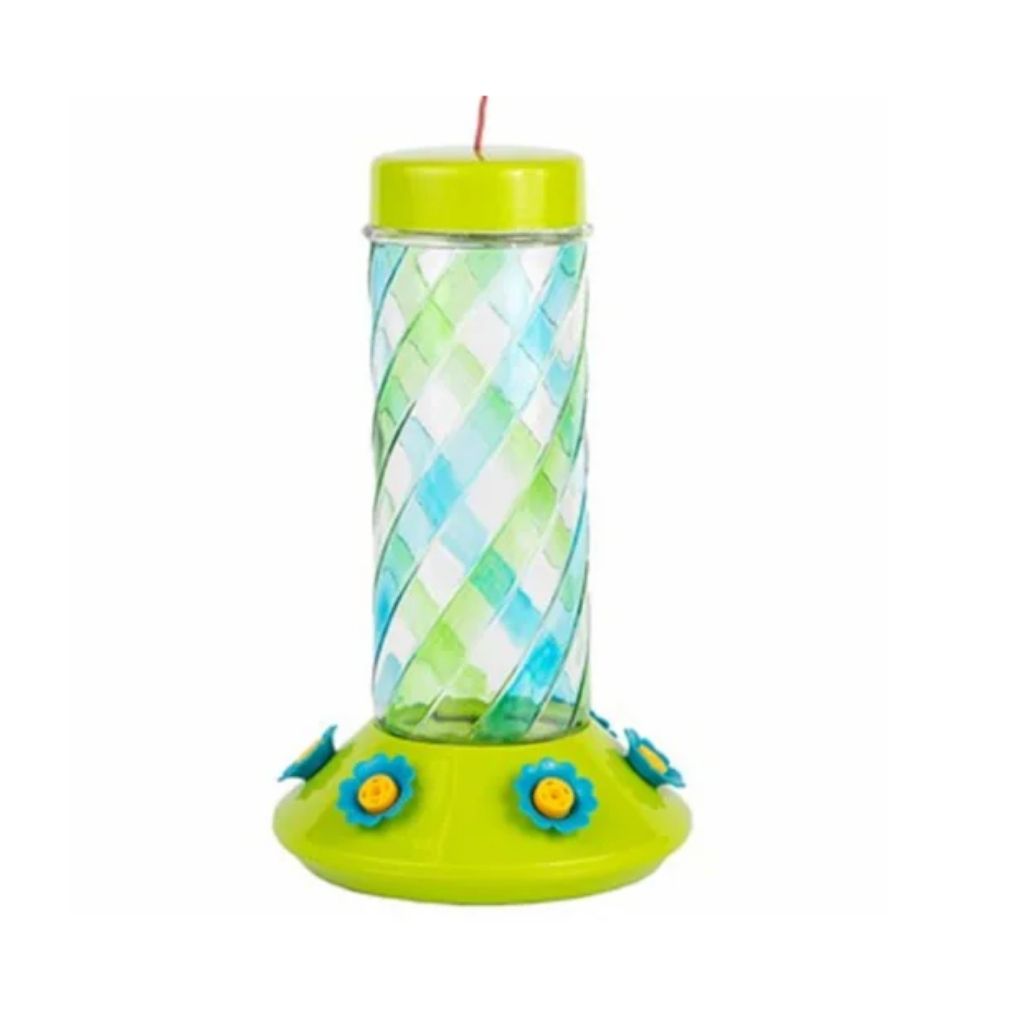 Friends of Flight - Hummingbird Feeder Swirl Glass Blue & Green
